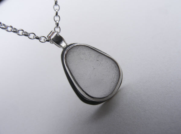 Devon Shoreline Sea Mist Collection Coryton Cove Sea Foam sea glass Pendant