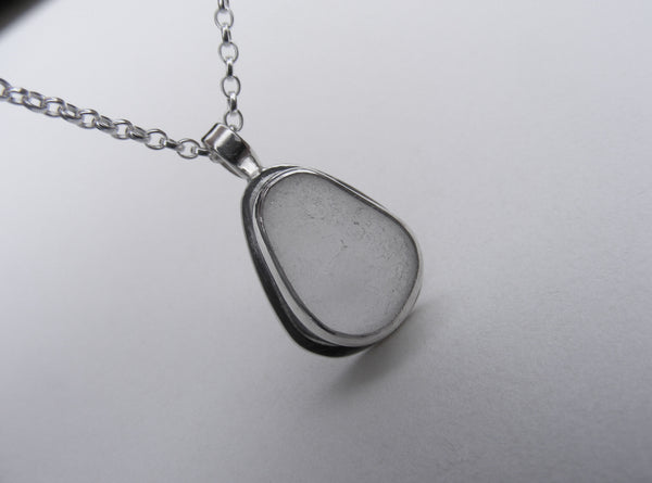 Devon Shoreline Sea Mist Collection Coryton Cove Sea Foam sea glass Pendant