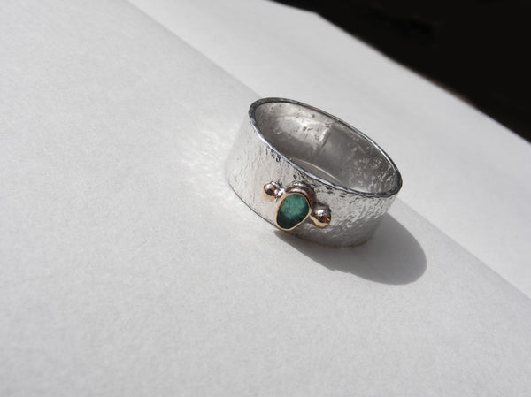 Coryton Cove Teal Tear drop ring Q.5