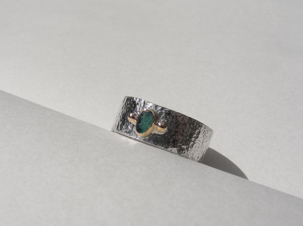 Coryton Cove Teal Tear drop ring Q.5