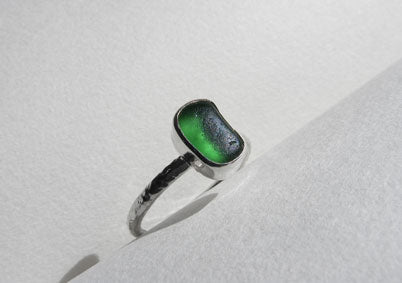 Sea Glass Engagment Ring Commission