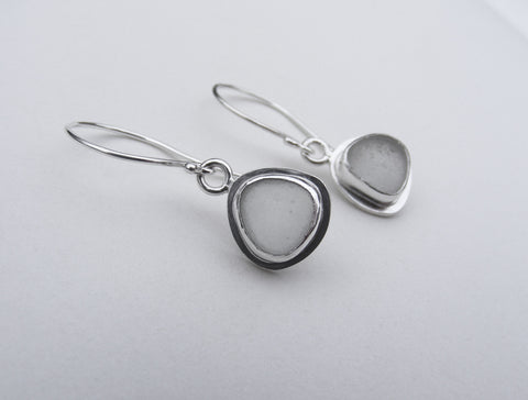 Devon Shoreline Sea Mist Coryton Cove Sea Foam sea glass Earrings
