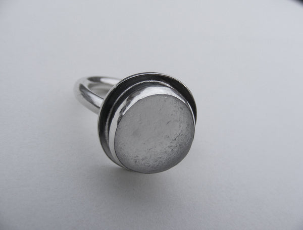 Devon Shoreline Sea Mist Collection Coryton Cove Sea Foam sea glass ring Q