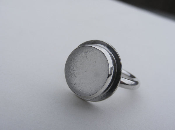 Devon Shoreline Sea Mist Collection Coryton Cove Sea Foam sea glass ring Q