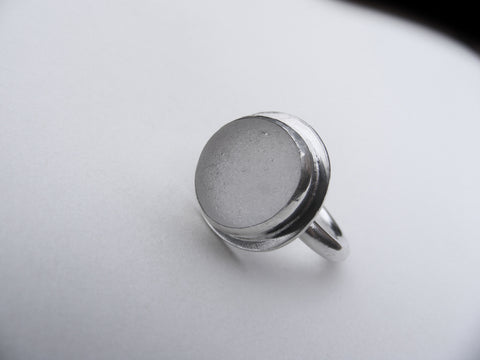 Devon Shoreline Sea Mist Collection Coryton Cove Sea Foam sea glass ring Q