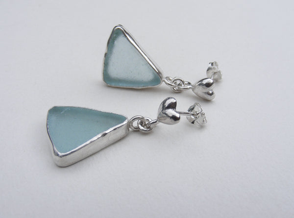 Scilly Shoreline Sea Foam sea glass earrings