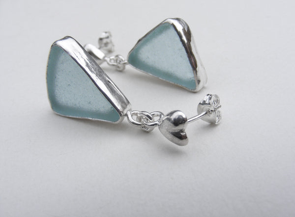 Scilly Shoreline Sea Foam sea glass earrings