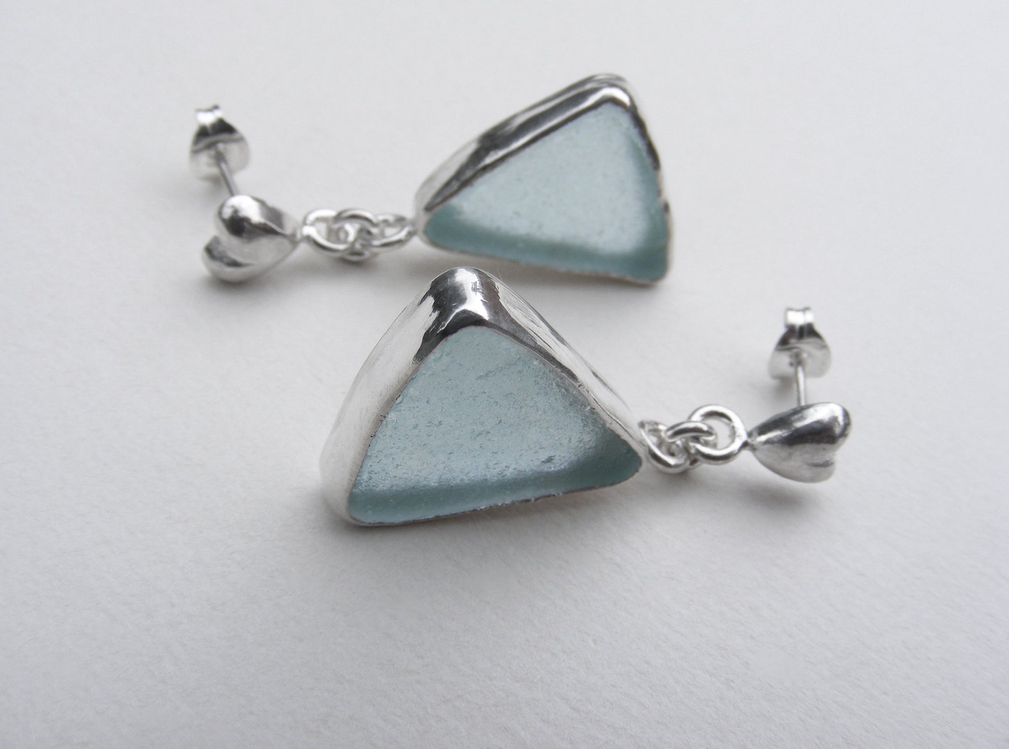 Scilly Shoreline Sea Foam sea glass earrings