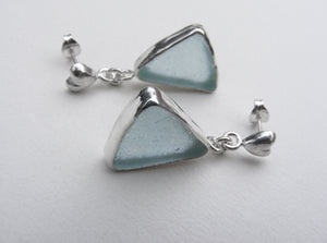 Scilly Shoreline Sea Foam sea glass earrings