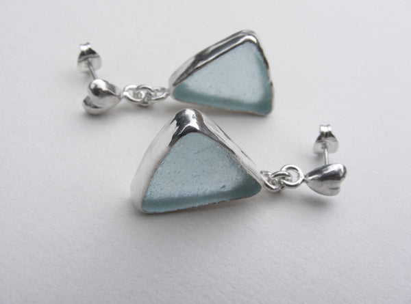 Scilly Shoreline Sea Foam sea glass earrings