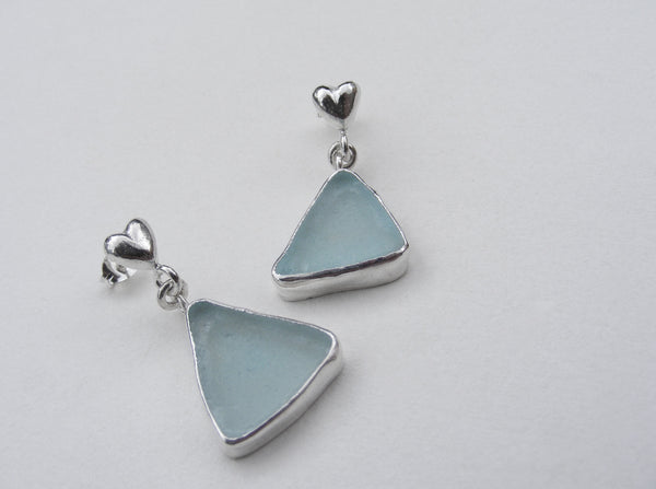 Scilly Shoreline Sea Foam sea glass earrings