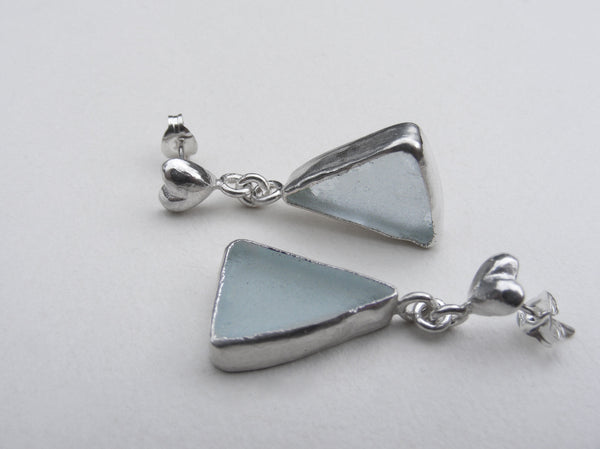 Scilly Shoreline Sea Foam sea glass earrings